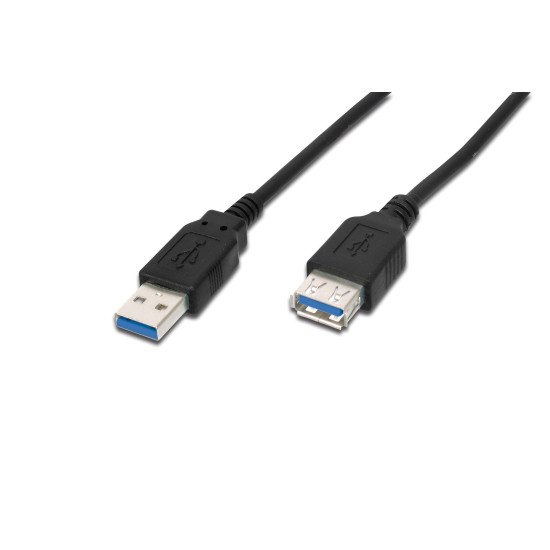 ASSMANN Electronic AK-300203-018-S câble USB 1,8 m 3.2 Gen 1 (3.1 Gen 1) USB A Noir