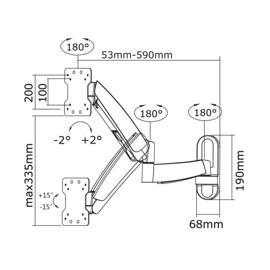 Newstar FPMA-W950 support mural tv Newstar FPMA-W950 support mural tv