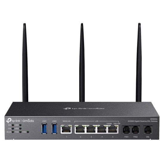 TP-Link Omada DR3220v-4G routeur sans fil Gigabit Ethernet Bi-bande (2,4 GHz / 5 GHz) Noir