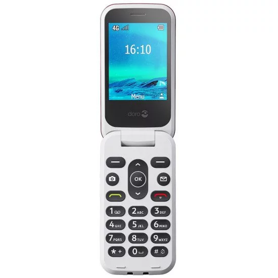Doro 2820 7,11 cm (2.8") 116,9 g Rouge, Blanc Téléphone d'entrée de gamme