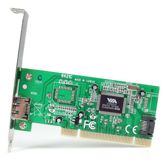 StarTech.com Carte contrôleur 1 port eSATA + 1 port SATA PCI SATA avec support faible encombrement