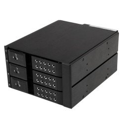 StarTech.com Rack Mobile en Aluminum Sans Tiroir pour 3x Disque Dur SAS II/SATA III 6 Gbps - Hot Swap StarTech.com Rack Mobile en Aluminum Sans Tiroir pour 3x Disque Dur SAS II/SATA III 6 Gbps - Hot Swap