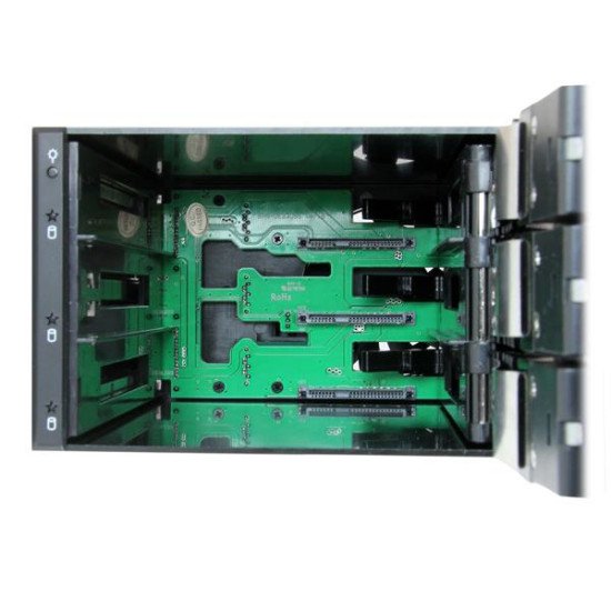 StarTech.com Rack Mobile en Aluminum Sans Tiroir pour 3x Disque Dur SAS II/SATA III 6 Gbps - Hot Swap