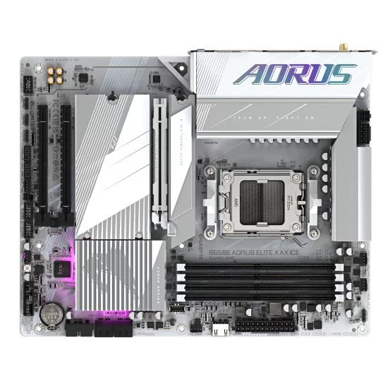 Gigabyte B650E AORUS ELITE X AX ICE carte mère AMD B650 Emplacement AM5 ATX Gigabyte B650E AORUS ELITE X AX ICE carte mère AMD B650 Emplacement AM5 ATX