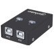 Manhattan Sélecteur de partage USB-A automatique, 2 ports USB-B, 480 Mbit/s (USB 2.0), double commande (auto-détection ou manuelle), Alimenté par USB (aucune alimentation externe requise), câble USB-A vers USB-B 1,5 m inclus