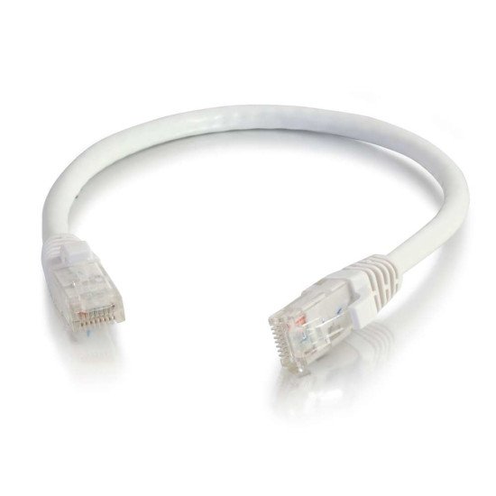 C2G Câble de raccordement réseau Cat6 avec gaine non blindé (UTP) de 0,5 M - Blanc