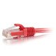 C2G Câble de raccordement réseau Cat6 avec gaine non blindé (UTP) de 2 M - Rouge