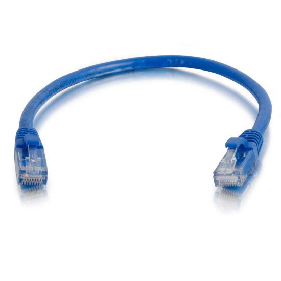 C2G Câble de raccordement réseau Cat6 avec gaine non blindé (UTP) de 0,5 M - Bleu