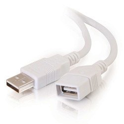 C2G Câble d'extension USB 2.0 mâle A vers femelle A de 3 M - Blanc C2G Câble d'extension USB 2.0 mâle A vers femelle A de 3 M - Blanc