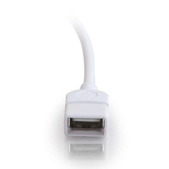 C2G Câble d'extension USB 2.0 mâle A vers femelle A de 1 M - Blanc