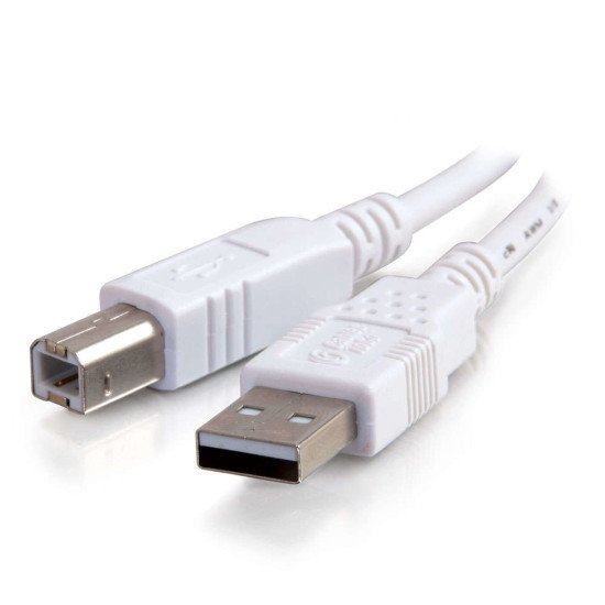 C2G Câble USB 2.0 A/B de 2 M - Blanc