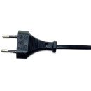 Manhattan Câble d'alimentation, prise européenne 2 broches (CEE 7/16 Europlug) vers connecteur C7 femelle (figure en huit), 1,8 m, 2,5 A, noir, câble secteur, garantie à vie
