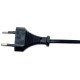 Manhattan Câble d'alimentation, prise européenne 2 broches (CEE 7/16 Europlug) vers connecteur C7 femelle (figure en huit), 1,8 m, 2,5 A, noir, câble secteur, garantie à vie