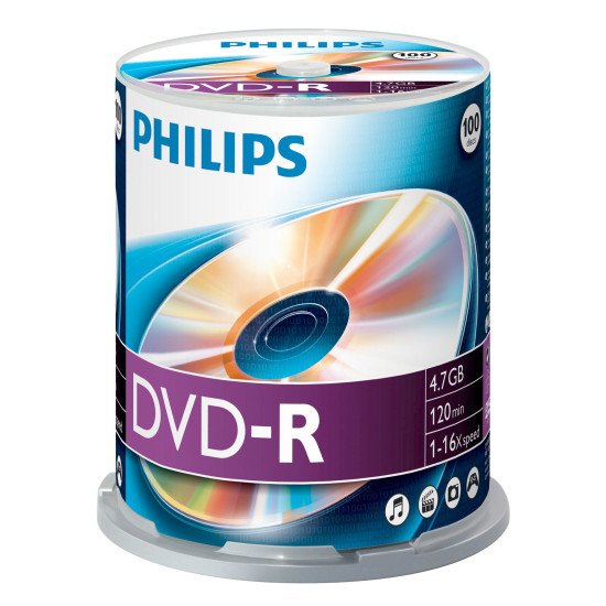Philips DVD-R 16x (Boite de 100) DM4S6B00F/00