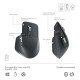 Logitech MX Keys S Combo clavier Souris incluse RF sans fil + Bluetooth AZERTY Belge Graphite