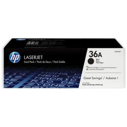 HP 36A / CB436AD Pack de 2 toners Noir HP 36A / CB436AD Pack de 2 toners Noir