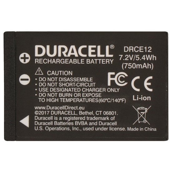 Duracell DRCE12 batterie de caméra/caméscope Lithium-Ion (Li-Ion) 750 mAh