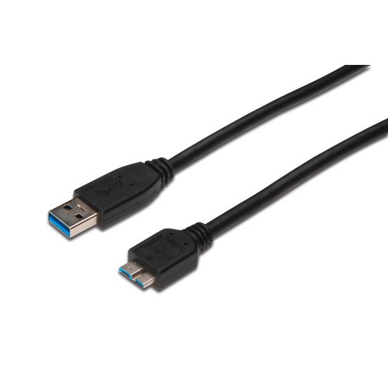 ASSMANN Electronic AK-300117-005-S câble USB 0,5 m 3.2 Gen 1 (3.1 Gen 1) USB A Micro-USB B Noir