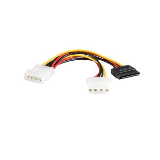 StarTech.com 6in LP4 - LP4 SATA Power Y Cable Adapter Multicolore