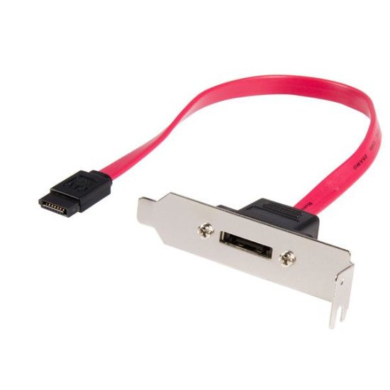 StarTech.com 1ft LP SATA - eSATA adaptateur 1x eSATA 1x SATA 7-pin Rouge