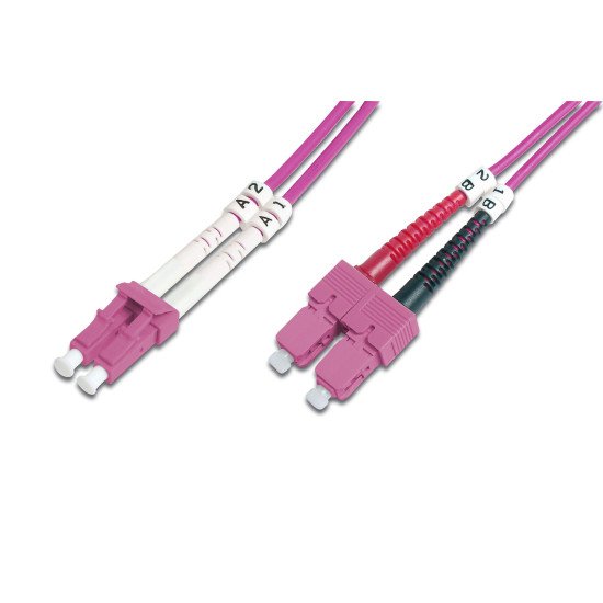 Digitus OM4, LC/SC, 10m câble de fibre optique Multicolore