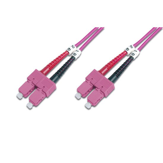 Digitus SC/SC OM4 2m câble de fibre optique 2x SC Purple,Black,Red