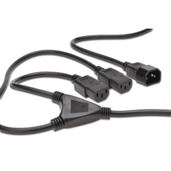 ASSMANN Electronic AK-440400-017-S câble électrique Noir 1,7 m Coupleur C14 Coupleur C13