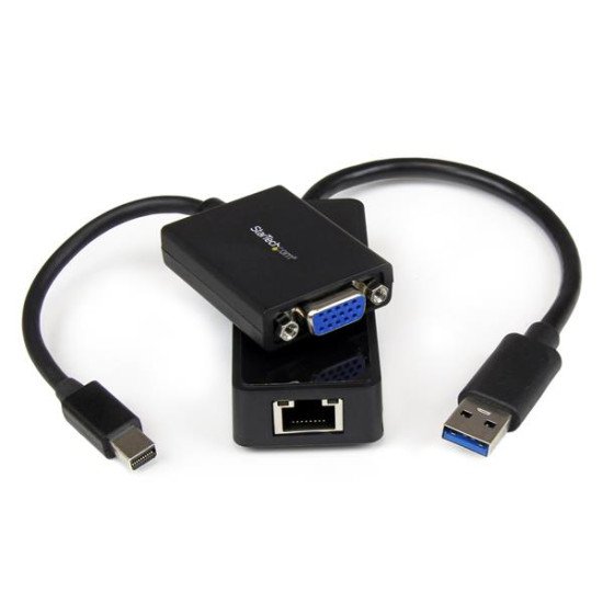 StarTech.com Kit Adaptateur VGA et Ethernet Gigabit pour Lenovo ThinkPad X1 Carbon - Mini DP vers VGA - USB 3.0 vers GbE