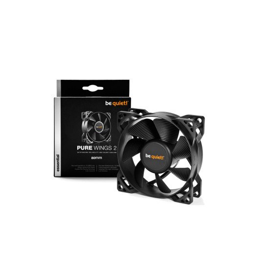 be quiet! PURE WINGS 2, 80mm Ventilateur Boitier PC 8 cm Noir