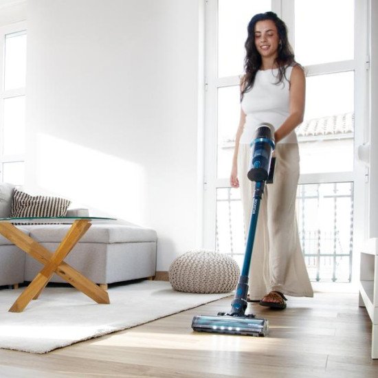 Cecotec Conga Rockstar RS50 Aspirateur balai Batterie Sec Sac à poussière 0,5 L 400 W Noir, Bleu 2200 Ah