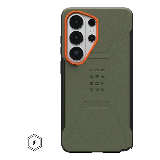 Urban Armor Gear Civilian coque de protection pour téléphones portables 17,5 cm (6.9") Housse Orange, Olive