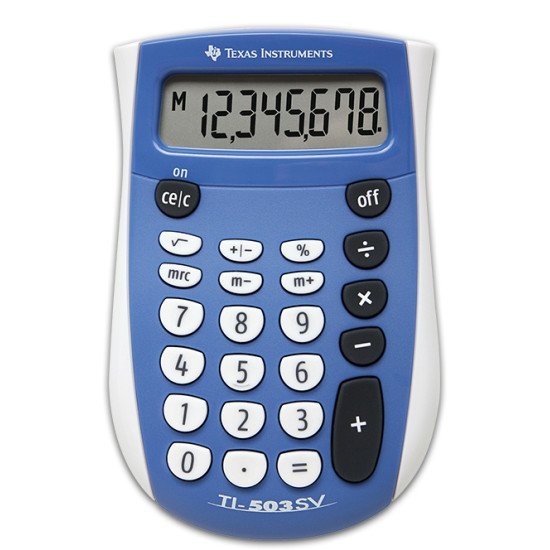 Texas Instruments TI-503 SV calculatrice Poche Calculatrice à écran Bleu, Gris