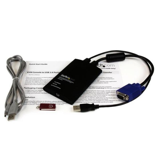 StarTech.com Adaptateur crash cart pour PC portable - Console KVM vers USB 2.0 avec transfert de fichier et acquisition vidéo