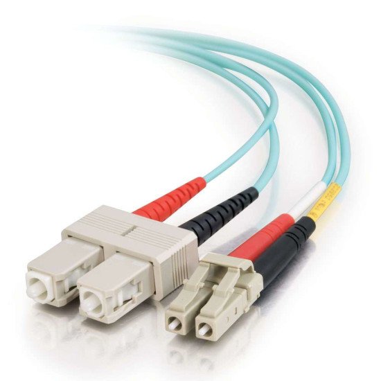 C2G 85531 câble de fibre optique 1 m OFNR LC SC Turquoise