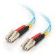 C2G Câble de raccordement en fibres optiques multimodes LC-LC 50/125 OM3 Duplex (LSZH) PVC 10 Gbit de 5 M - Aqua