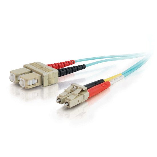 C2G 85532 câble de fibre optique 2 m OFNR LC SC Turquoise