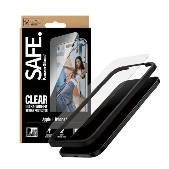 PanzerGlass SAFE. by ® Screen Protector iPhone Air | Ultra-Wide Fit w. EasyAligner Protection d'écran transparent Apple 1 pièce(s)