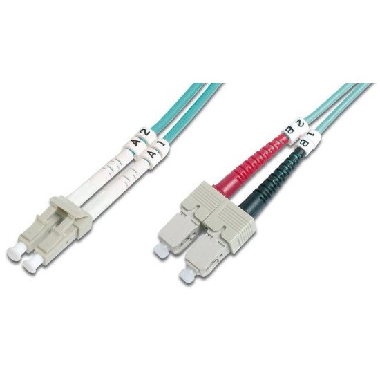 Digitus 2m OM4 LC / SC câble de fibre optique Black,Red,Turquoise,White