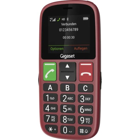 Gigaset GL30 5,59 cm (2.2") 106 g Rouge Téléphone pour seniors