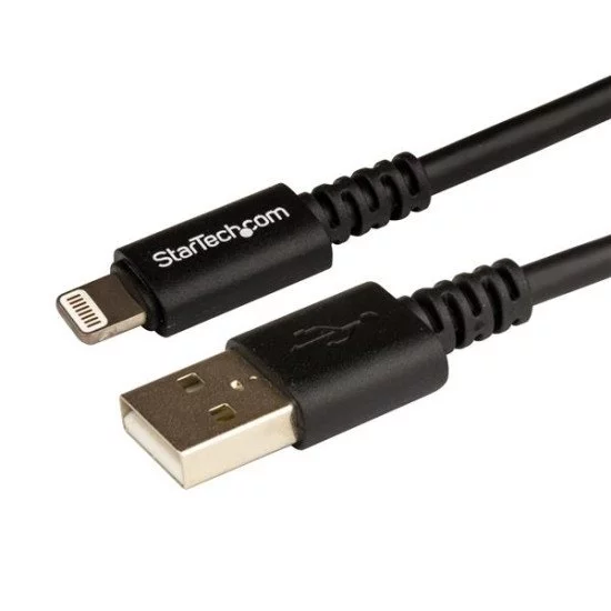 StarTech.com Câble Lightning vers USB coudé de 1 m - Certifié Apple MFi -  Noir - Câble - StarTech