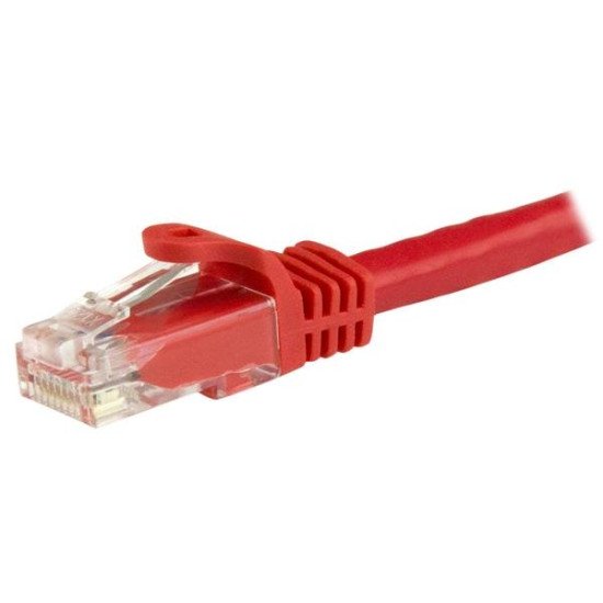 StarTech.com Câble réseau Cat6 Gigabit UTP sans crochet de 3m - Cordon Ethernet RJ45 anti-accroc - M/M - Rouge