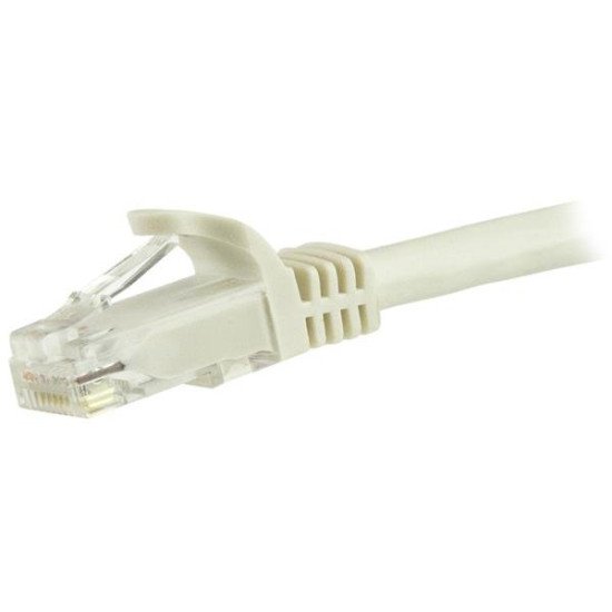 StarTech.com Câble réseau Cat6 Gigabit UTP sans crochet de 3m - Cordon Ethernet RJ45 anti-accroc - M/M - Blanc