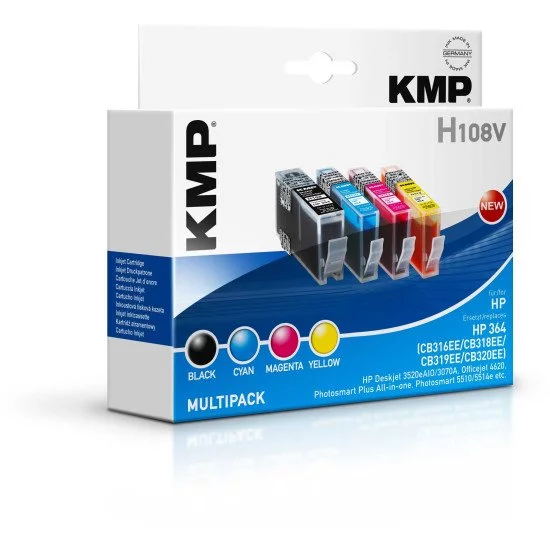 KMP H108V cartouche d'encre 4 pièce(s) Noir, Cyan, Magenta, Jaune KMP H108V cartouche d'encre 4 pièce(s) Noir, Cyan, Magenta, Jaune