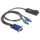 HPE AF629A adaptateur et connecteur de câbles VGA, 2xPS2, USB RJ-45 Noir, Bleu, Vert, Violet