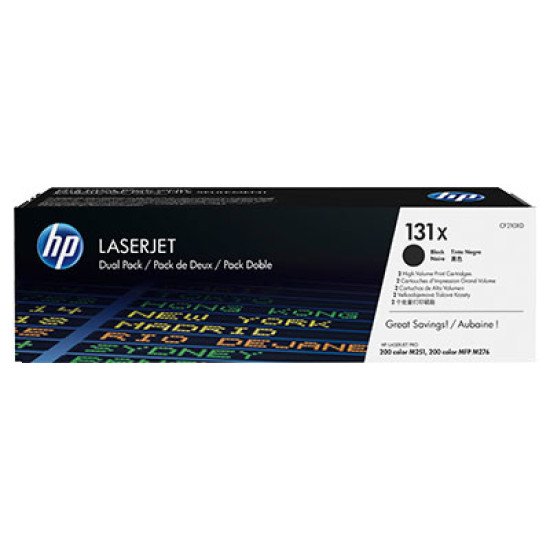HP 131X / CF210XD Pack de 2 toners / Noir HP 131X / CF210XD Pack de 2 toners / Noir