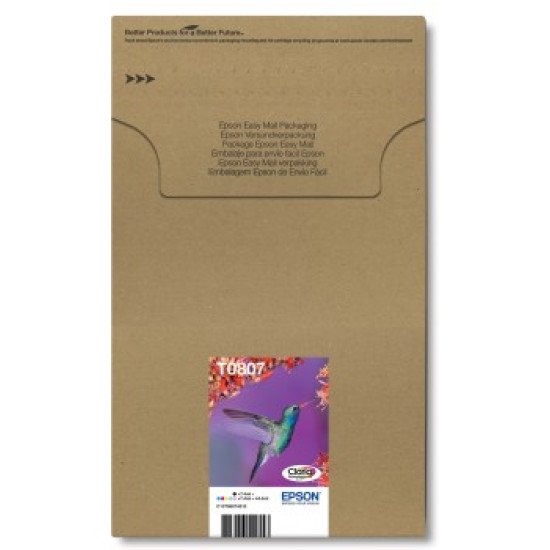 Epson T0807 Easy Mail Packaging Pack de 6 Cartouches