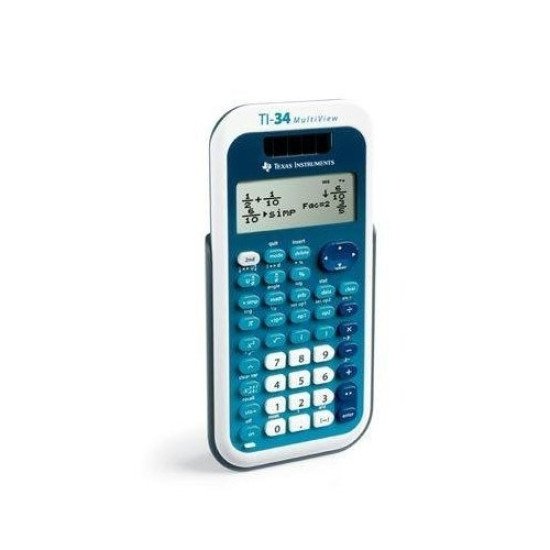 Texas Instruments TI-34 MultiView calculatrice Poche Calculatrice scientifique Bleu, Blanc