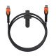 Urban Armor Gear Kevlar câble USB USB 2.0 1,5 m USB C 0,48 Gbit/s 140 W Noir, Orange