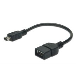 ASSMANN Electronic USB 2.0 OTG 0.2m USB mini B Noir