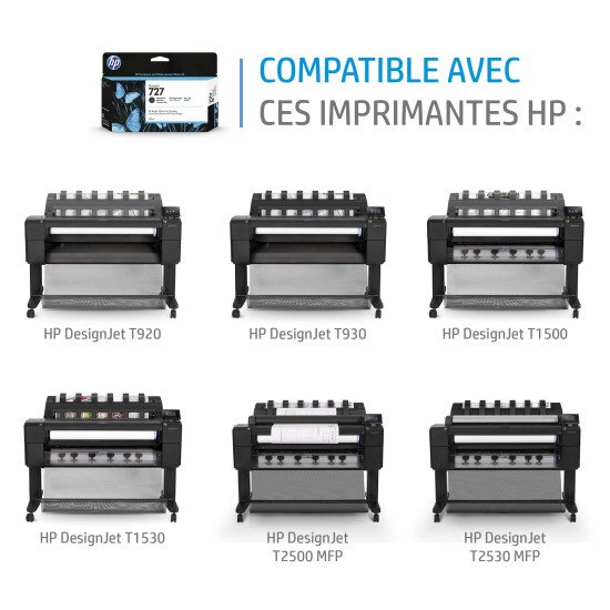 HP 727 cartouche d'encre DesignJet grise, 130 ml HP 727 cartouche d'encre DesignJet grise, 130 ml